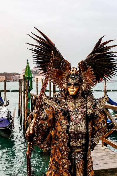 Venice Italy Venetian Carnival Mask Canal City —  Fotos de Stock