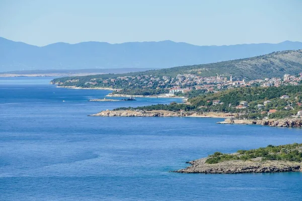 Vista Costa Mar Croácia — Fotografia de Stock