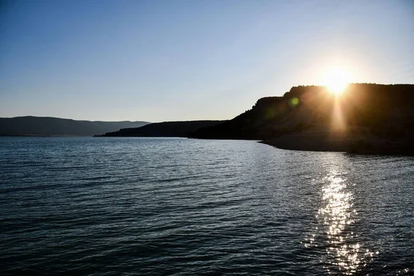 Schöner Sonnenuntergang Über Dem Meer — Stockfoto