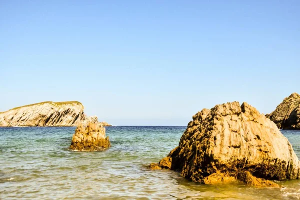 Vue Côte Maritime Avec Rochers — Photo