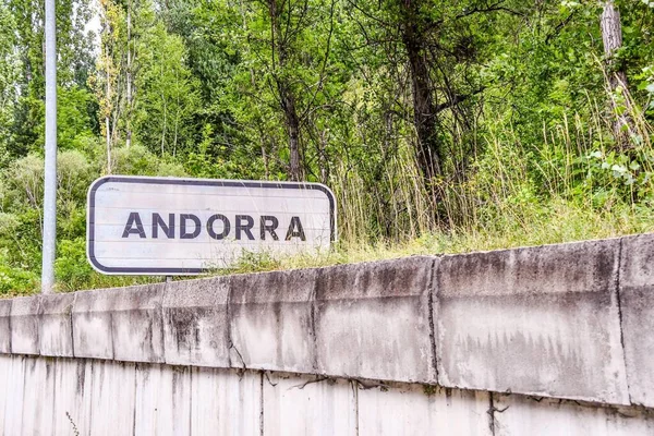 Calle Señalizar Camino Dirección Andorra —  Fotos de Stock