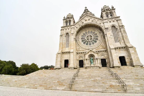 Detalj Kyrkan Helgedom Monument Byggnad Toppen Berget Viana Castelo Norra — Stockfoto