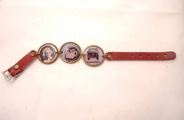 Relógio Bolso Vintage Velho Fundo Branco — Fotografia de Stock