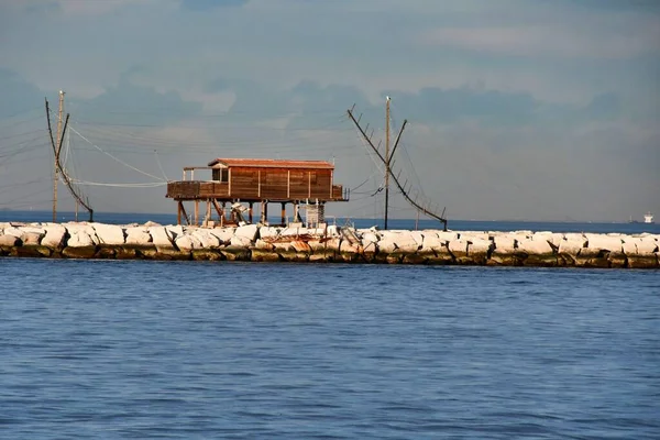 Casa Pesca Praia — Fotografia de Stock