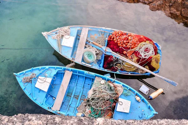 Barche Pesca Sulla Spiaggia — Foto Stock