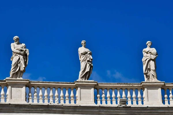 Vatikán 2016 Március Építészeti Részleteket Szobrok Bazilika Vatikán Tette Nagy — Stock Fotó