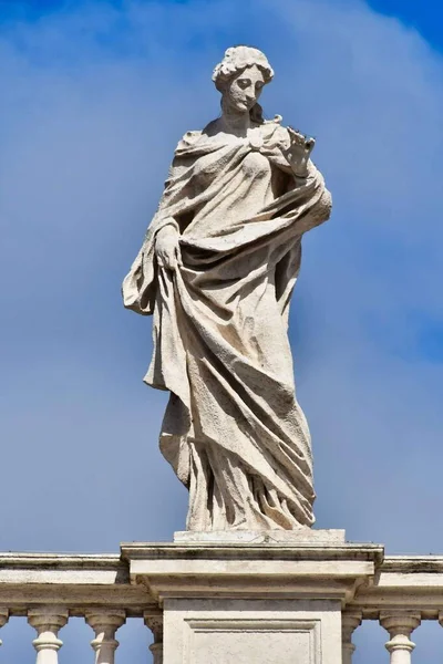 Vatican City March 2016 Architectural Details Statues San Pietro Basilica — Stock Photo, Image