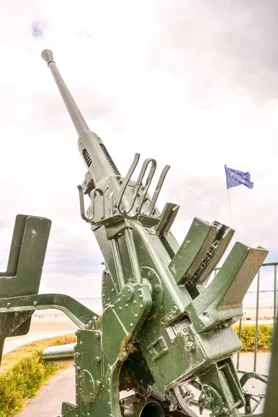 Arromanches Les Bains Beach Remains Mulberry Harbor Normandy France Europe — стокове фото