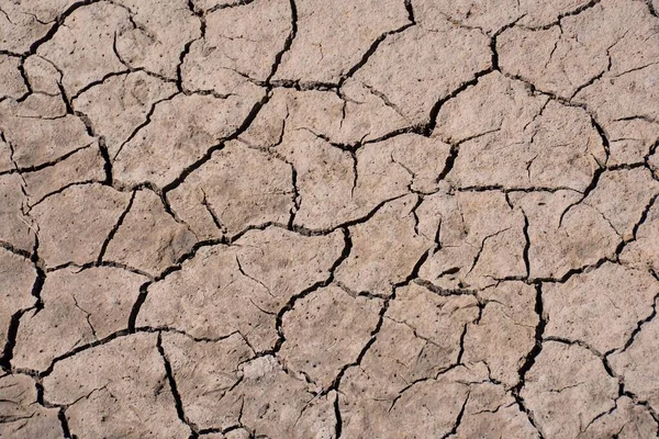 Över Spruckna Jorden Texturerad Bakgrund — Stockfoto