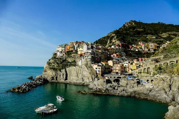 Pohled Pobřežní Město Itálii — Stock fotografie