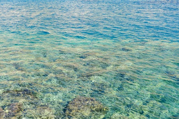 Deniz Suyu Yüzeyi Mavi Arkaplan — Stok fotoğraf