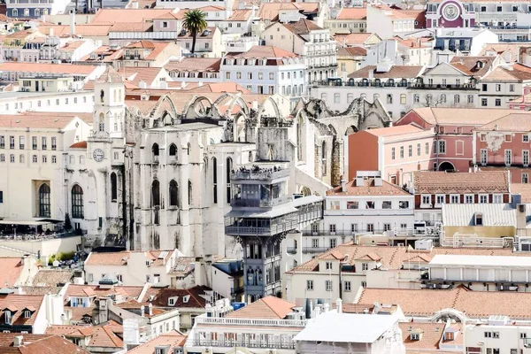 Luchtfoto Van Stad Lissabon Portugal — Stockfoto
