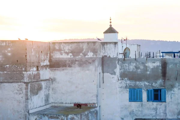 Bela Vista Sobre Telhados Dos Edifícios Antigos Marrocos — Fotografia de Stock