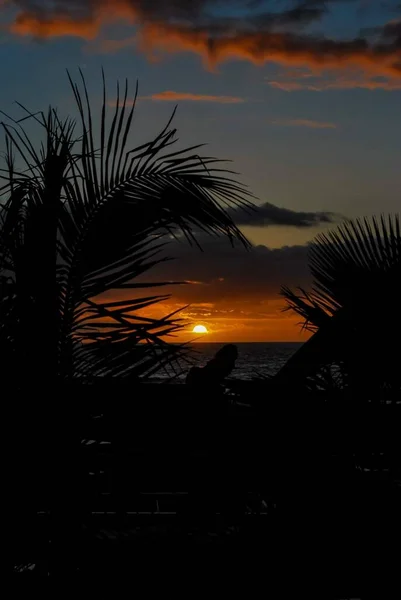 Hermoso Atardecer Sobre Mar — Foto de Stock