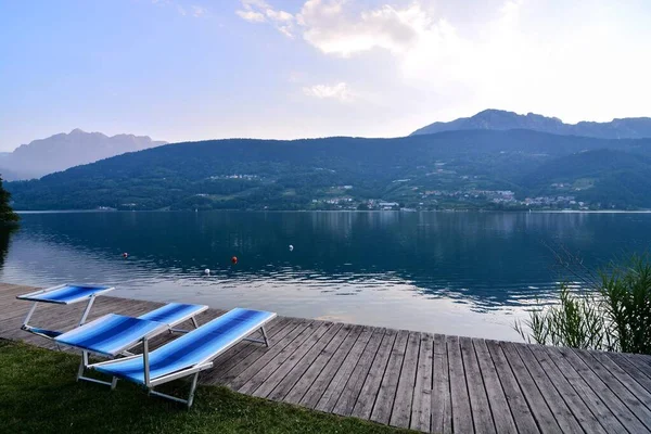 Vista Del Lago Las Montañas — Foto de Stock