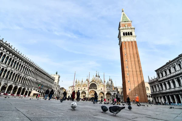 San Marco Πλατεία Στην Βενετία Φωτογραφία Φόντο Ψηφιακή Εικόνα — Φωτογραφία Αρχείου