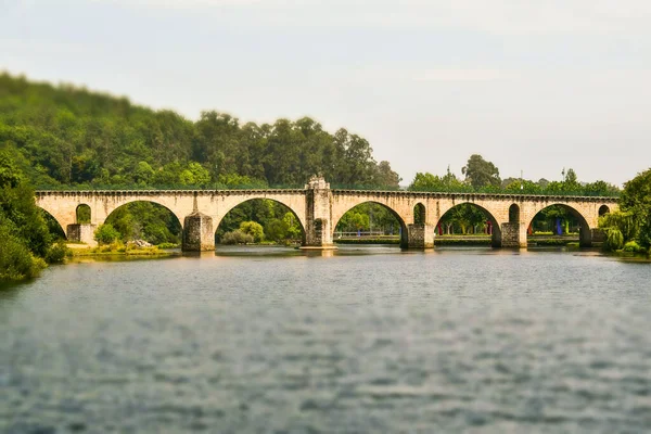 Puente Sobre Río Foto Como Fondo Imagen Digital — Foto de Stock
