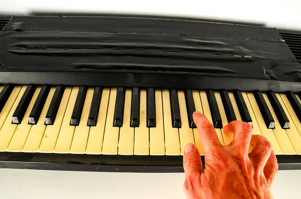 Photo Prise Vue Rapprochée Clavier Des Touches Piano — Photo