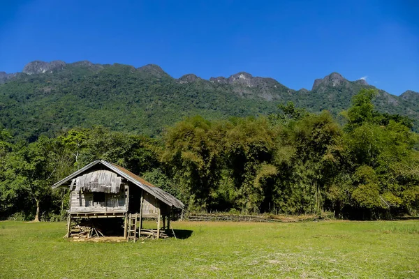 Wooden Hut Mountain Village — Stockfoto