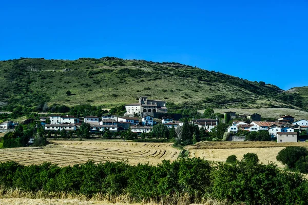 Villaggio Montagna Foto Come Sfondo Immagine Digitale — Foto Stock