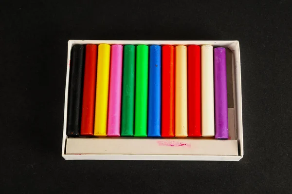 Set Crayons Different Colors — Stok fotoğraf