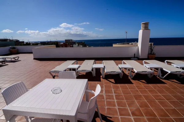 Beautiful View Relaxed Area Roof Sea View — Fotografia de Stock