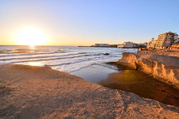 Hermoso Atardecer Playa — Foto de Stock