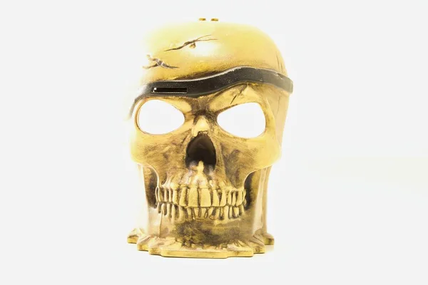 Skull Head White Background Halloween Concept — ストック写真