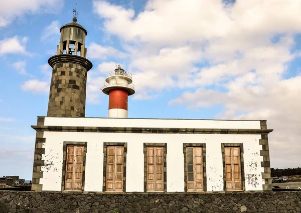 Fuencaliente Palma Canary群岛古典灯塔的照片 — 图库照片