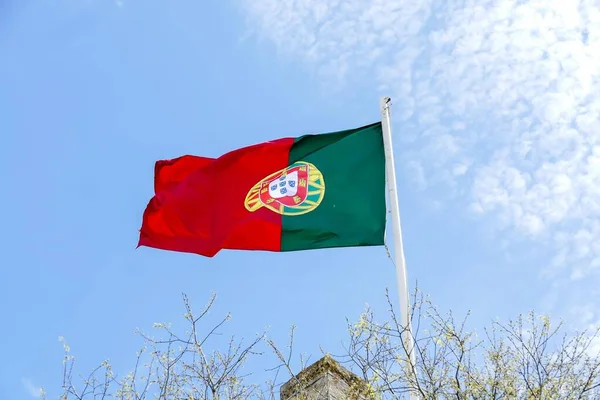 Bandera Nacional Del País Portugal —  Fotos de Stock