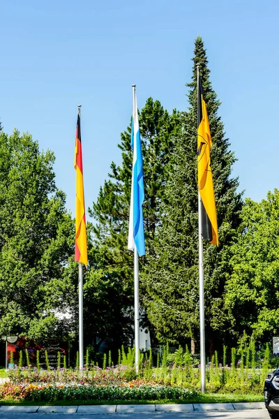 Banderas Diferentes Países Plaza —  Fotos de Stock