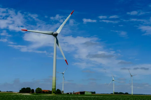 Windräder Auf Dem Feld — Stockfoto