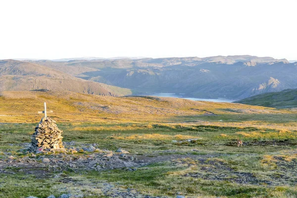 Prachtig Landschap Met Bergen Achtergrond — Stockfoto