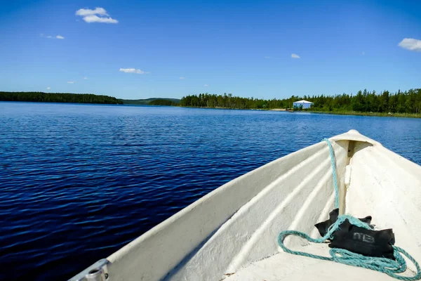 Beautiful Lake View Boat — 스톡 사진