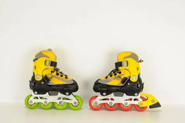 Pair Roller Skates White Background — Stock Photo, Image
