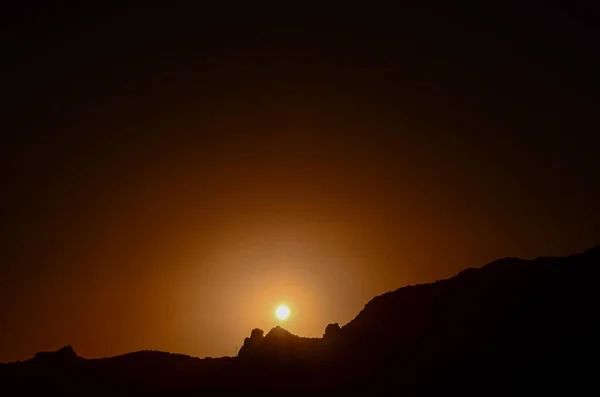 Вид Прекрасний Захід Сонця — стокове фото
