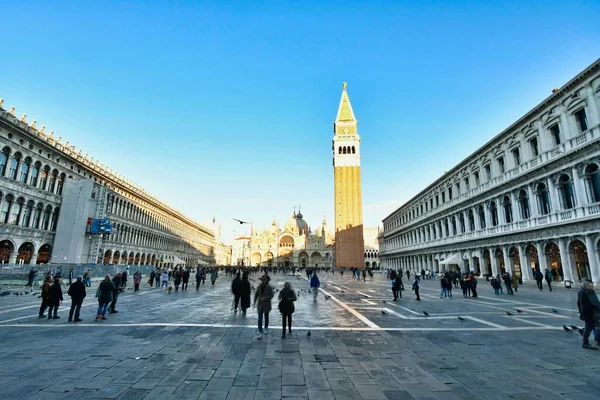 Velence Olaszország Bazilika San Marco Tér Piazza Venezia — Stock Fotó