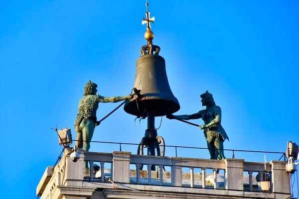 Bell Marks Torre Relógio Veneza Itália — Fotografia de Stock