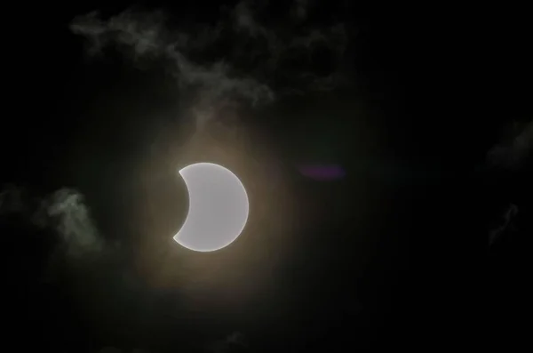 Lua Céu Noturno — Fotografia de Stock