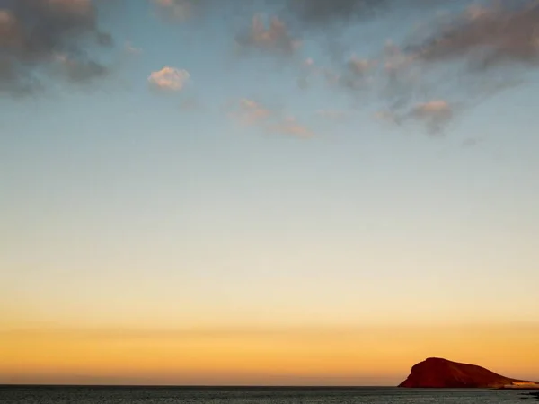 Colpo Panoramico Bella Vista Sul Mare Tramonto — Foto Stock