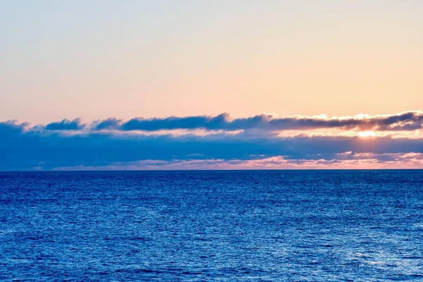 Naturskön Bild Vacker Havsutsikt Vid Solnedgången — Stockfoto