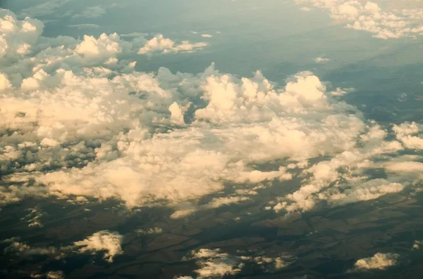 Hermoso Cielo Con Nubes Sol — Foto de Stock