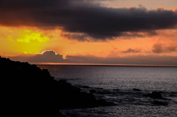 Живописный Снимок Прекрасного Морского Вида Закат — стоковое фото