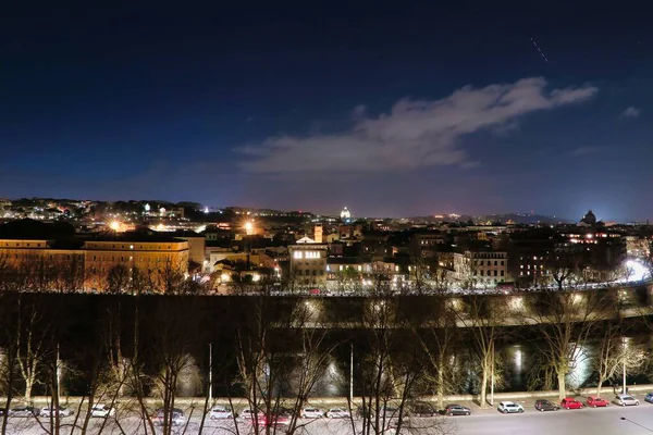 Vista Noturna Cidade — Fotografia de Stock