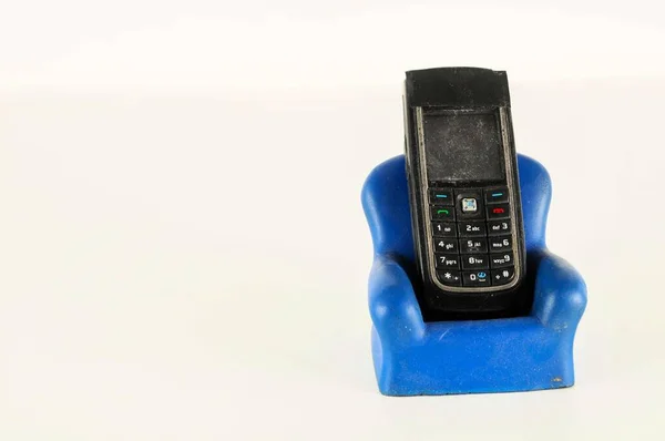 Мобильный Телефон Белом Фоне — стоковое фото