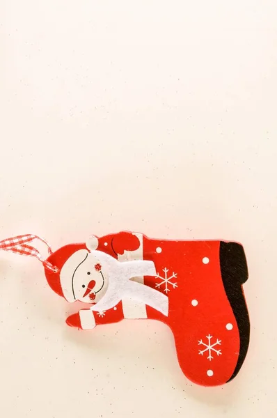 Christmas Background Santa Claus Sock — Stock Photo, Image