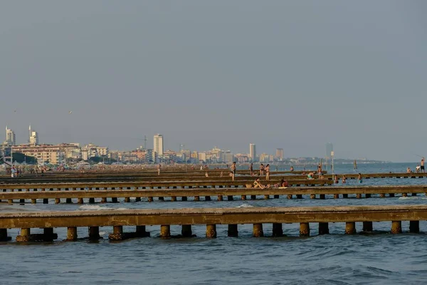 Vista Ciudad Por Mar — Foto de Stock