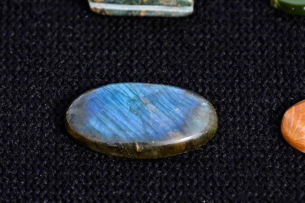 Макроминеральный Камень Тёмном Фоне — стоковое фото
