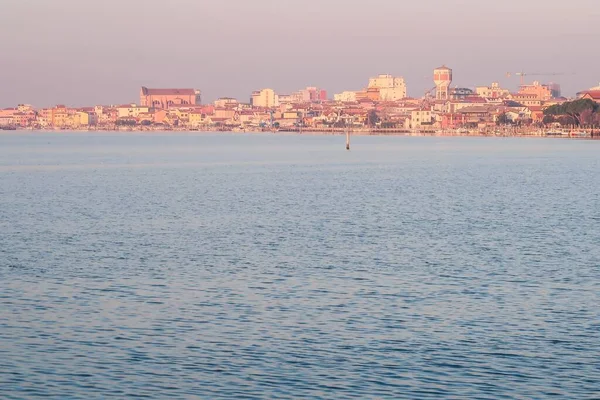 Akşamları Deniz Manzarası — Stok fotoğraf