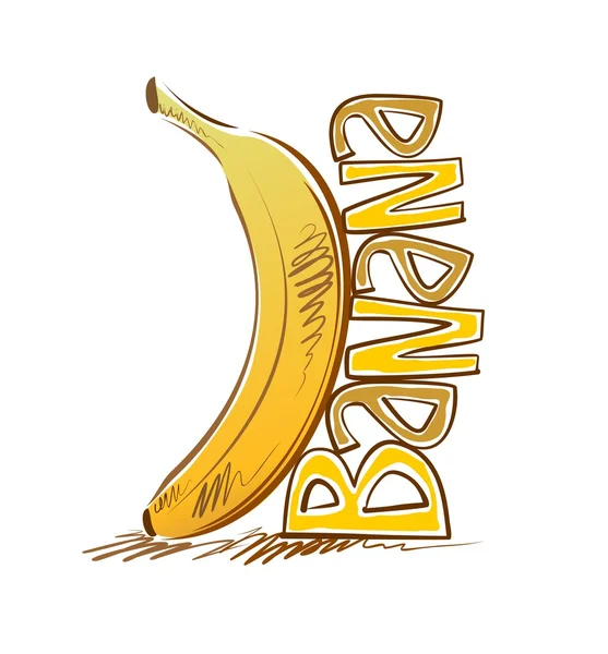 A imagem de uma banana — Vetor de Stock